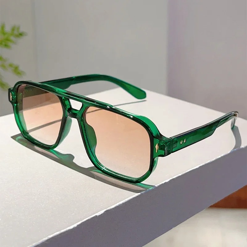 Women Fashion Glasses - Yeni Vintage Çift Köprüler Kare Güneş