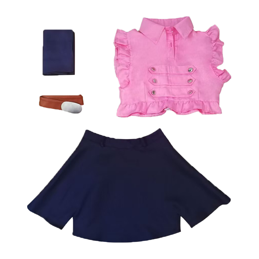 Belted Shirt Dress - Elizabeth Liones Cosplay Kostüm Kadın Fantezi