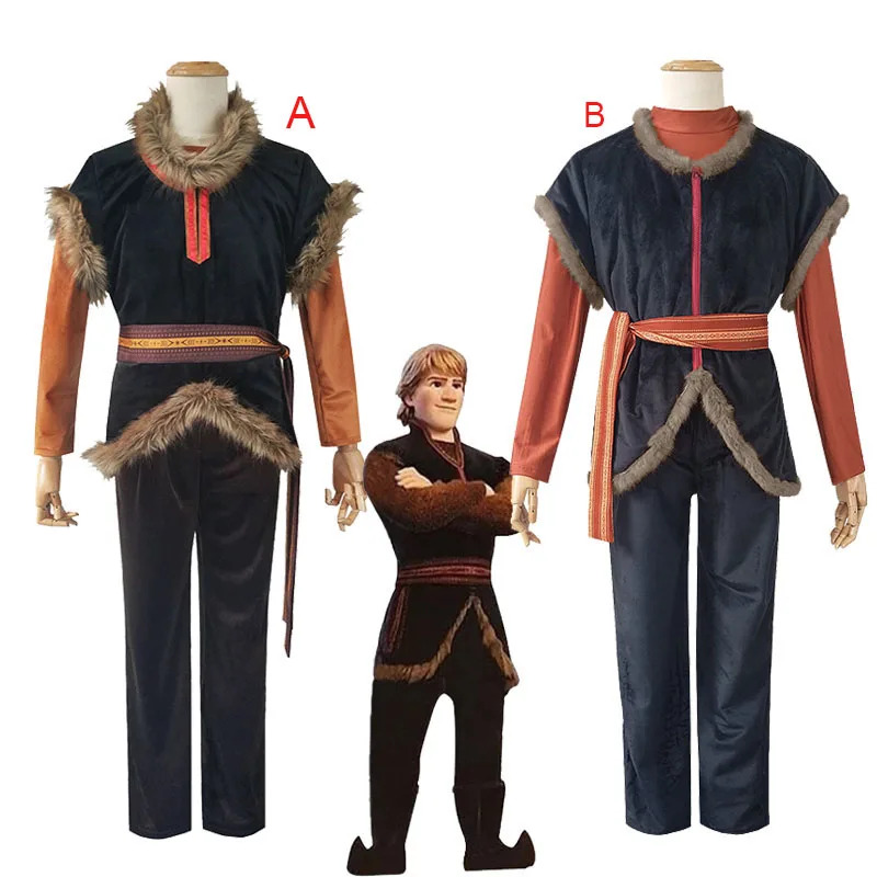 Belted Shirt Dress - Dondurulmuş Cosplay Kostümleri Kristoff Ceket Gömlek