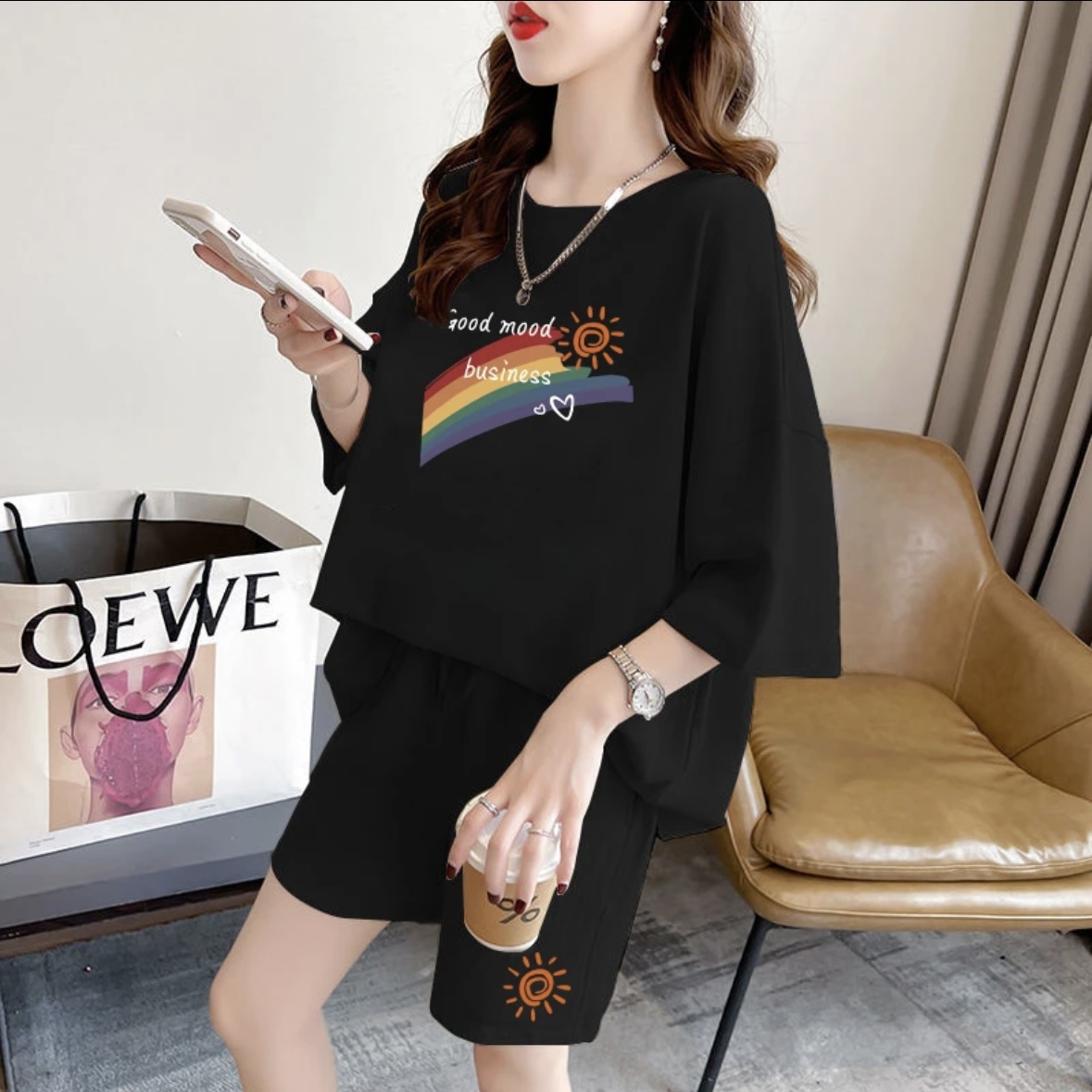 Women Top Fashion - Moda kadın yazlık şort takımı, spor