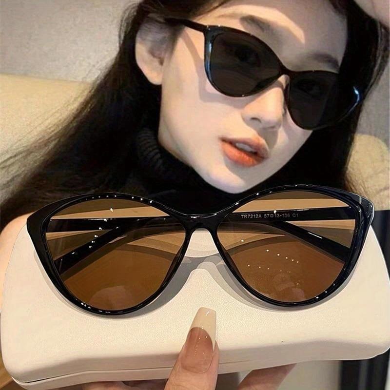 Women Fashion Glasses - 1 adet Retro çerçeve kedi gözü