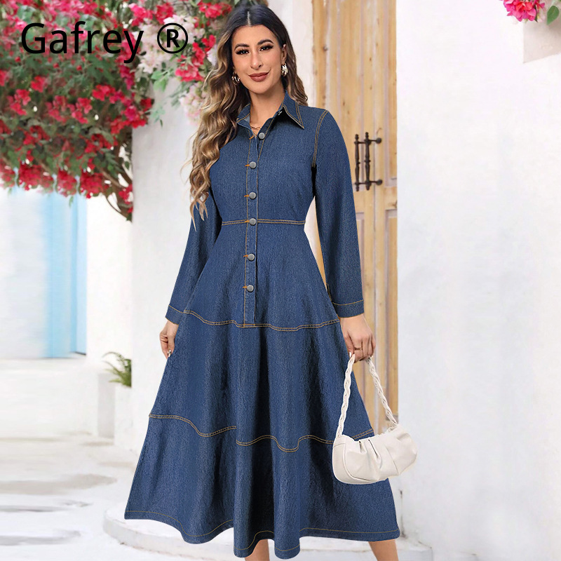 Yeni Moda Kot Jean Gömlek Elbi - Belted Shirt Dress incelemesi ve fiyatı