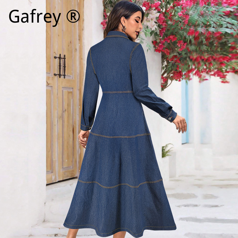 Yeni Moda Kot Jean Gömlek Elbi - Belted Shirt Dress incelemesi ve fiyatı