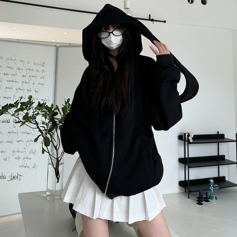 2025 Sonbahar Kawaii Tavşan Bü - Women'S Fashion Zip Up Hoodies incelemesi ve fiyatı