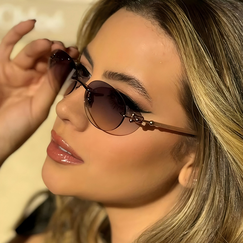 Yeni Metal Çerçevesiz Oval Kad - Women Fashion Glasses incelemesi ve fiyatı