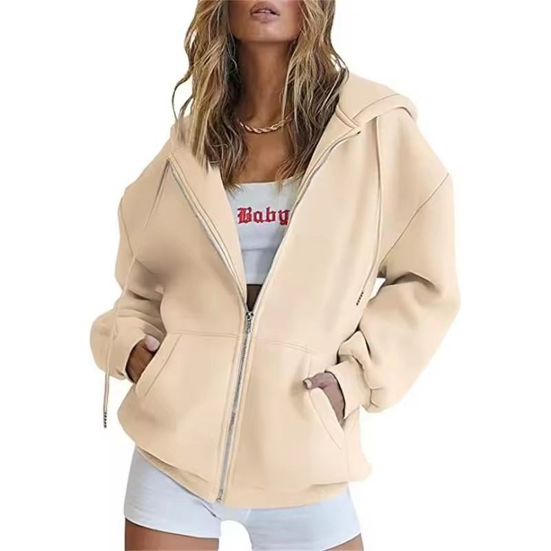 İlkbahar sonbahar Moda fermuar - Women'S Fashion Zip Up Hoodies incelemesi ve fiyatı