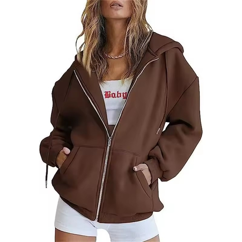 İlkbahar sonbahar Moda fermuar - Women'S Fashion Zip Up Hoodies incelemesi ve fiyatı