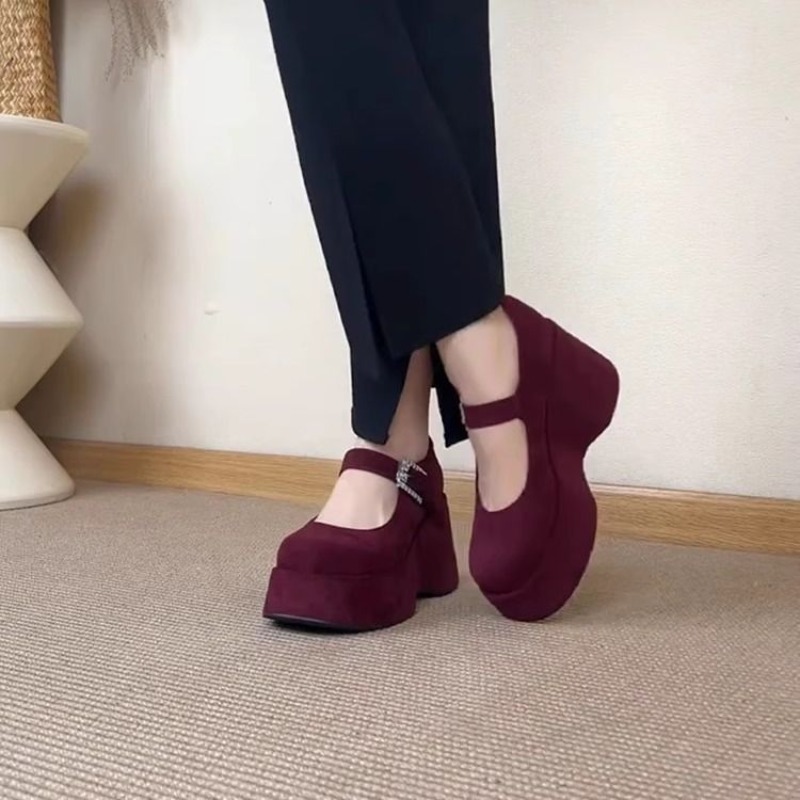 Kalın Platform Mary Jane Ayakk - Women'S Fashion Korea incelemesi ve fiyatı