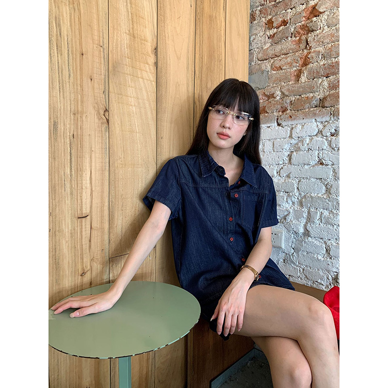 Benuynffy Retro Kısa Kollu den - Women Fashion Jeans incelemesi ve fiyatı