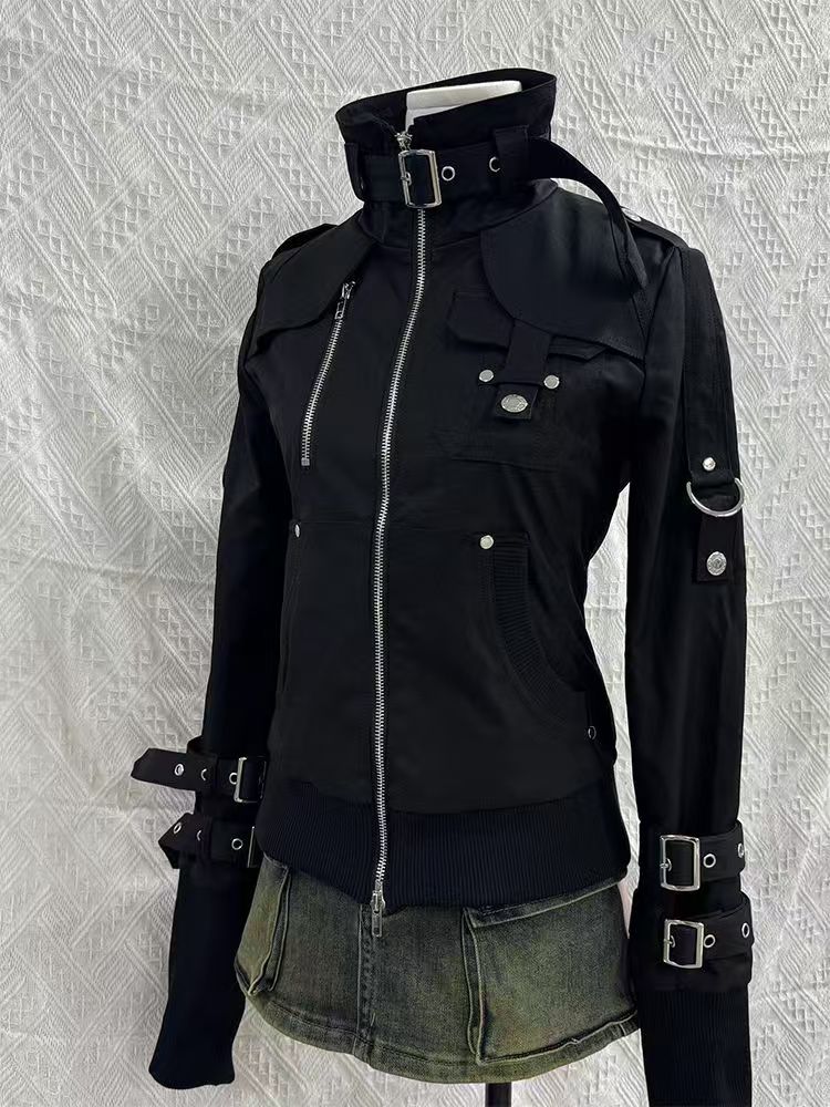 Y2K Gotik Siyah İnce Çift Ferm - Women'S Fashion Zip Up Hoodies incelemesi ve fiyatı