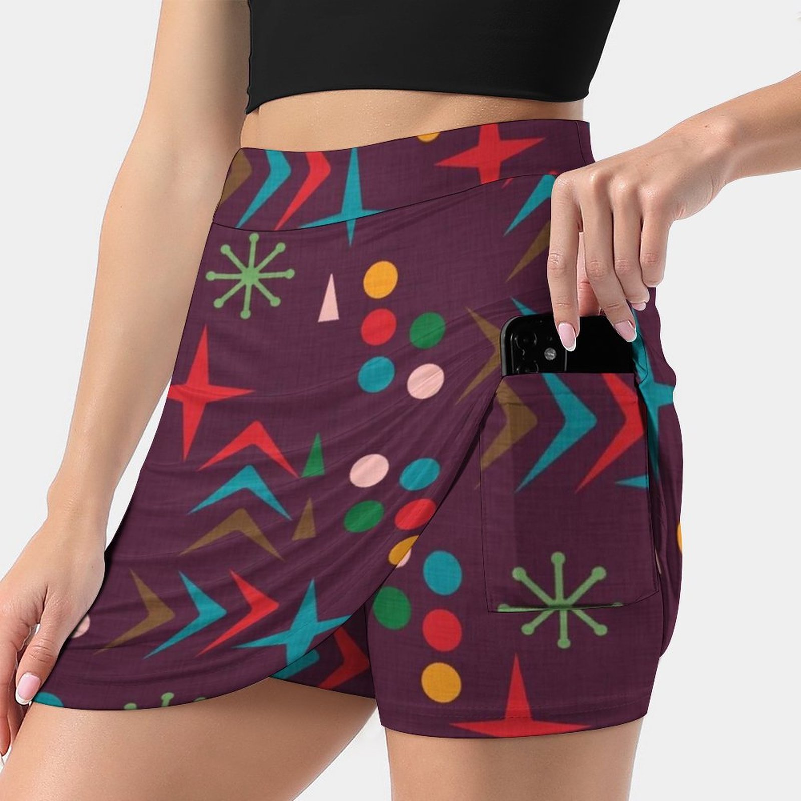Atomik Desen Mor Orta Yüzyıl M - Women'S Fashion Of The 60S incelemesi ve fiyatı